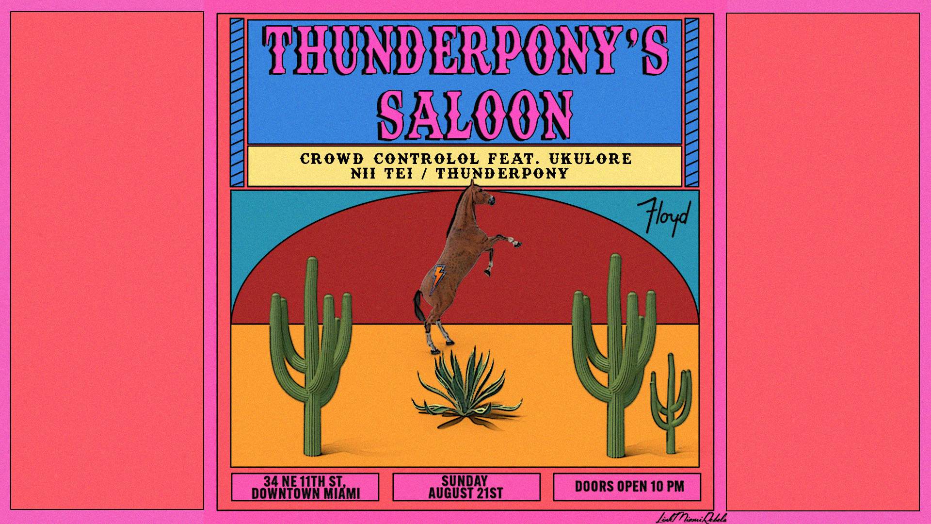 Thunderpony's Saloon - フライヤー裏
