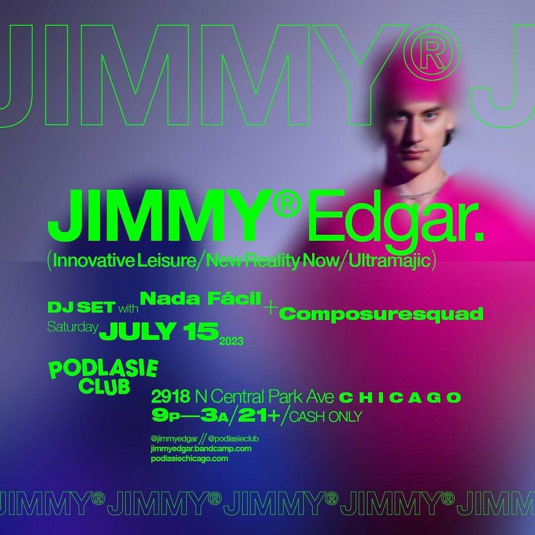 Jimmy Edgar (DJ Set) - フライヤー表