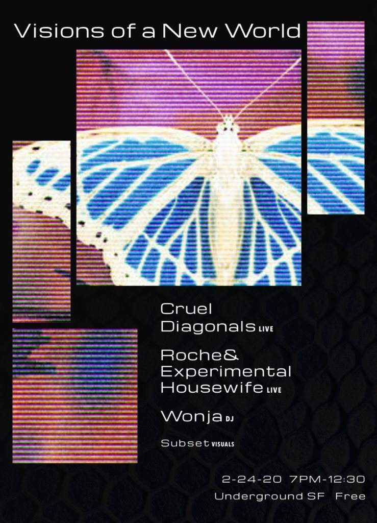 Cruel Diagonals (Live), Roche + Experimental Housewife (Live), Wonja (DJ) - Página frontal