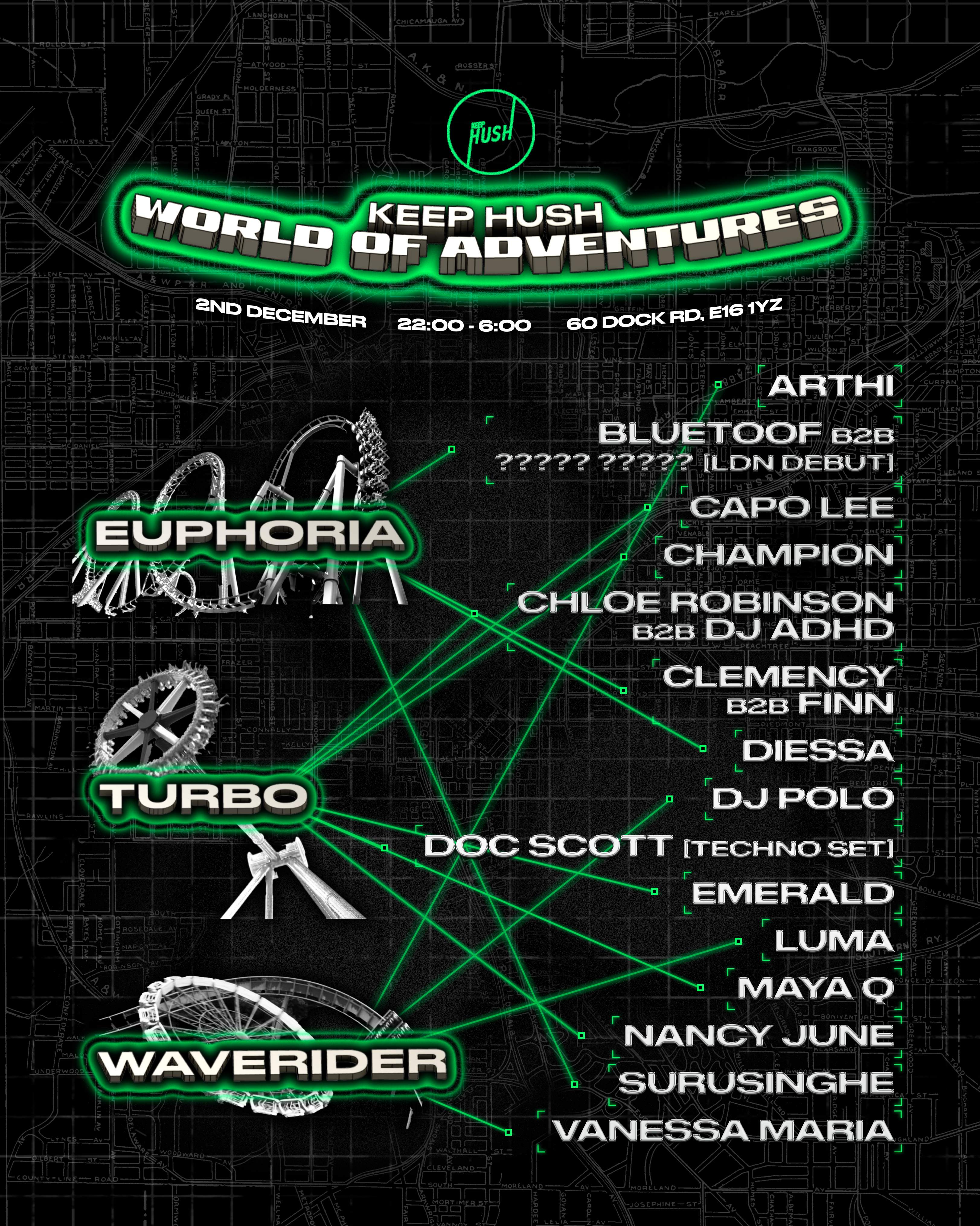 Keep Hush Winter Festival World of Adventures at The Cause, London