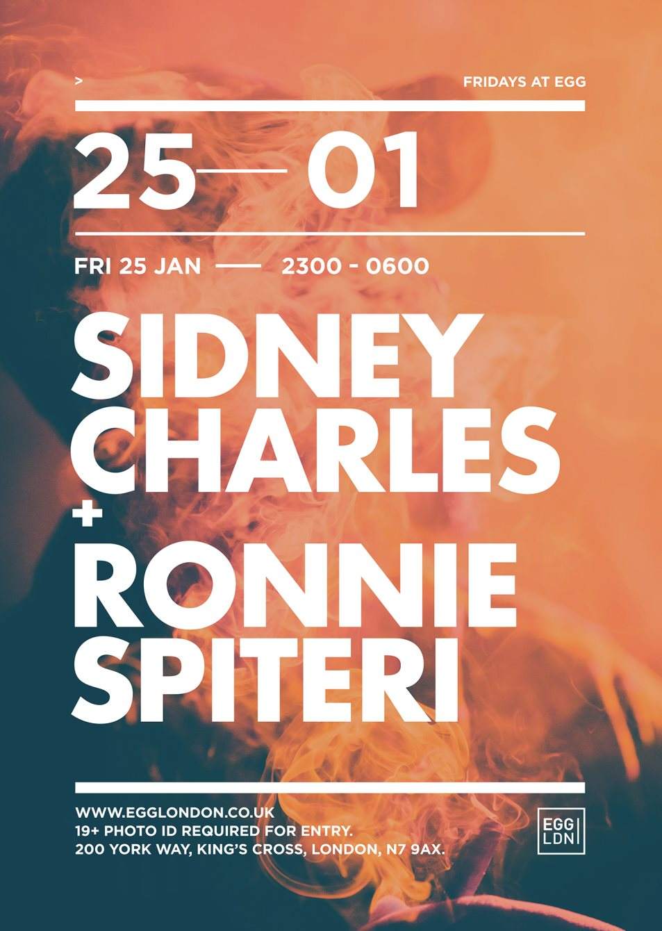 Fridays at EGG: Sidney Charles, Ronnie Spiteri - Página frontal