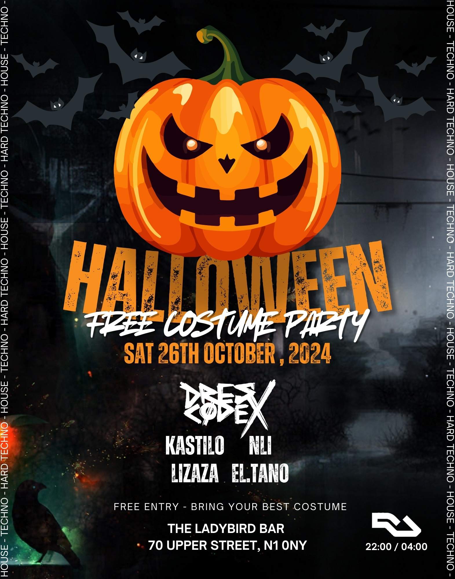 HALLOWEEN COSTUME PARTY HARD TECHNO & TECHNO at Ladybird / Basement