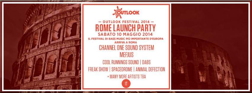 Outlook Festival - Roma Launch Party - フライヤー表