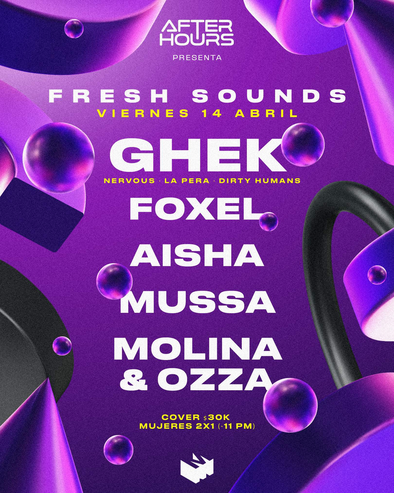Afterhours Pres. Fresh Sounds w. Ghek - フライヤー表