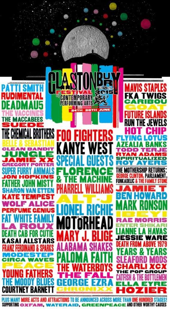 Glastonbury Festival 2015 - Day 2 - フライヤー表