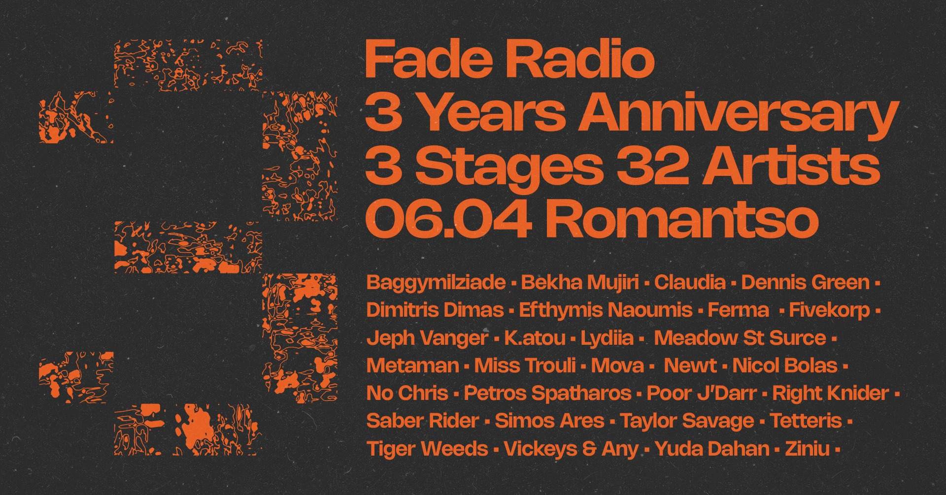 Fade Radio 3 Year Anniversary - Página trasera