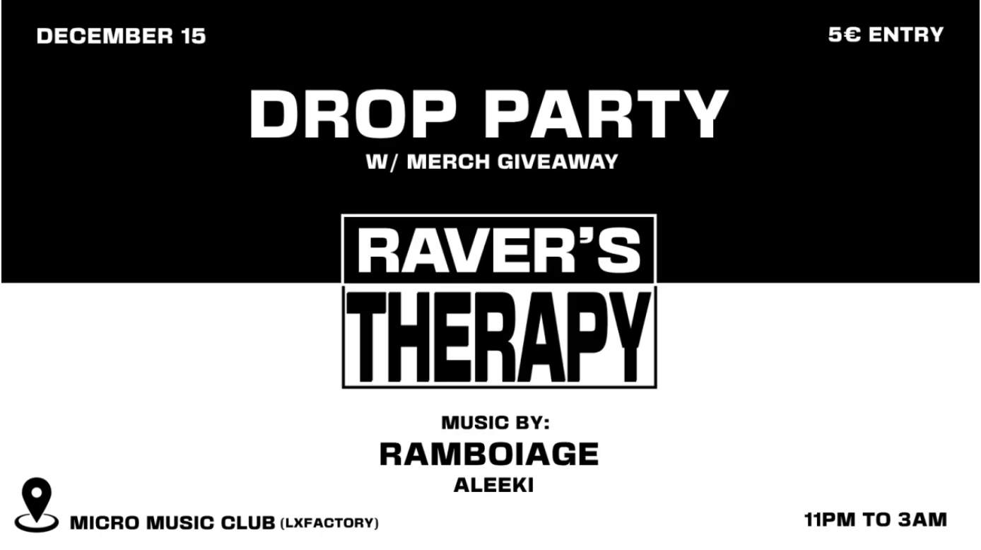 RAVER'S THERAPY: DROP PARTY - フライヤー表