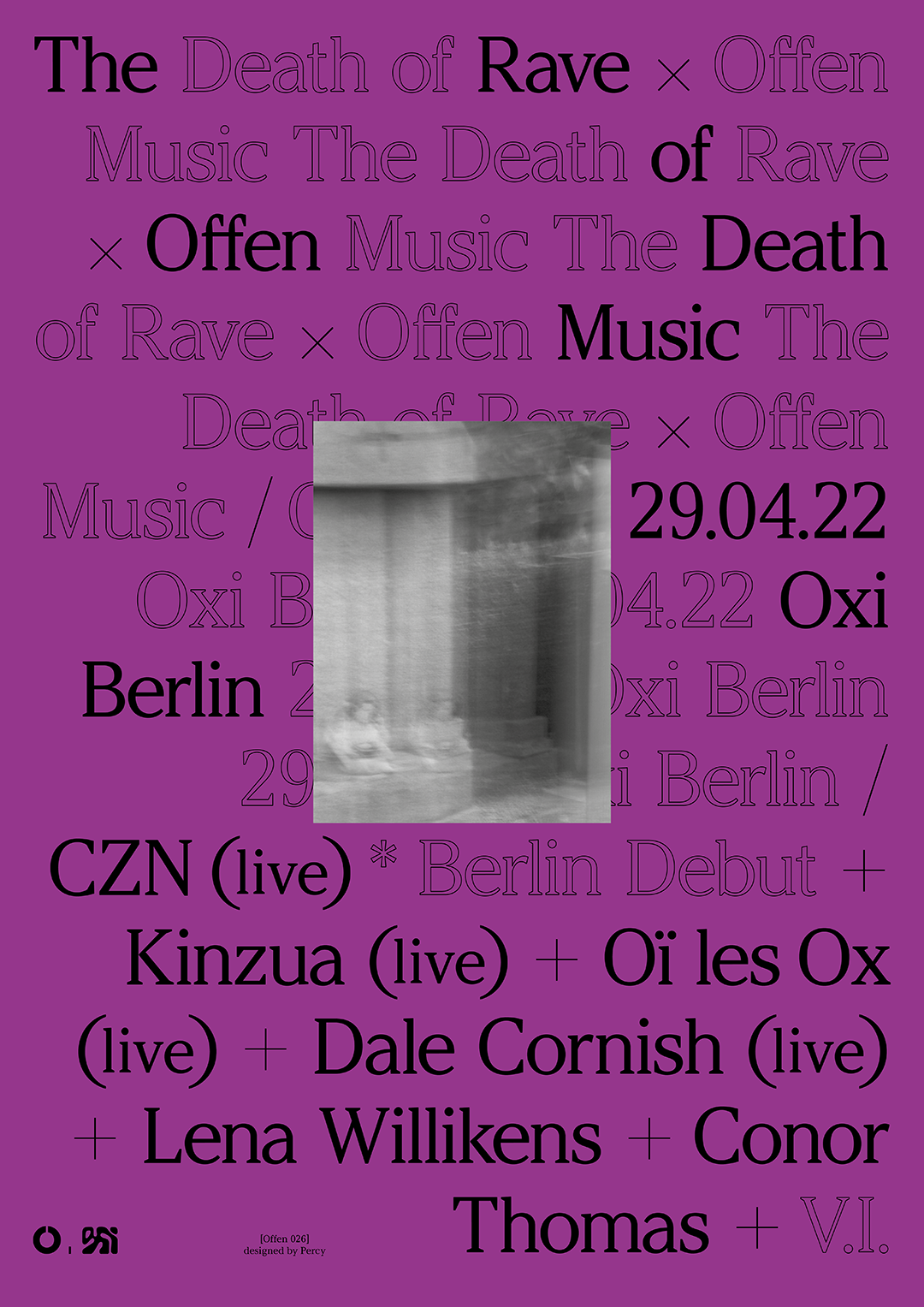 The Death of Rave x Offen Music - フライヤー表