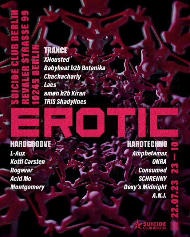 EROTIC 3 Floors In & Outdoor CSD Afterparty with Consumed, TRIS Shadylines, A.N.I - フライヤー表