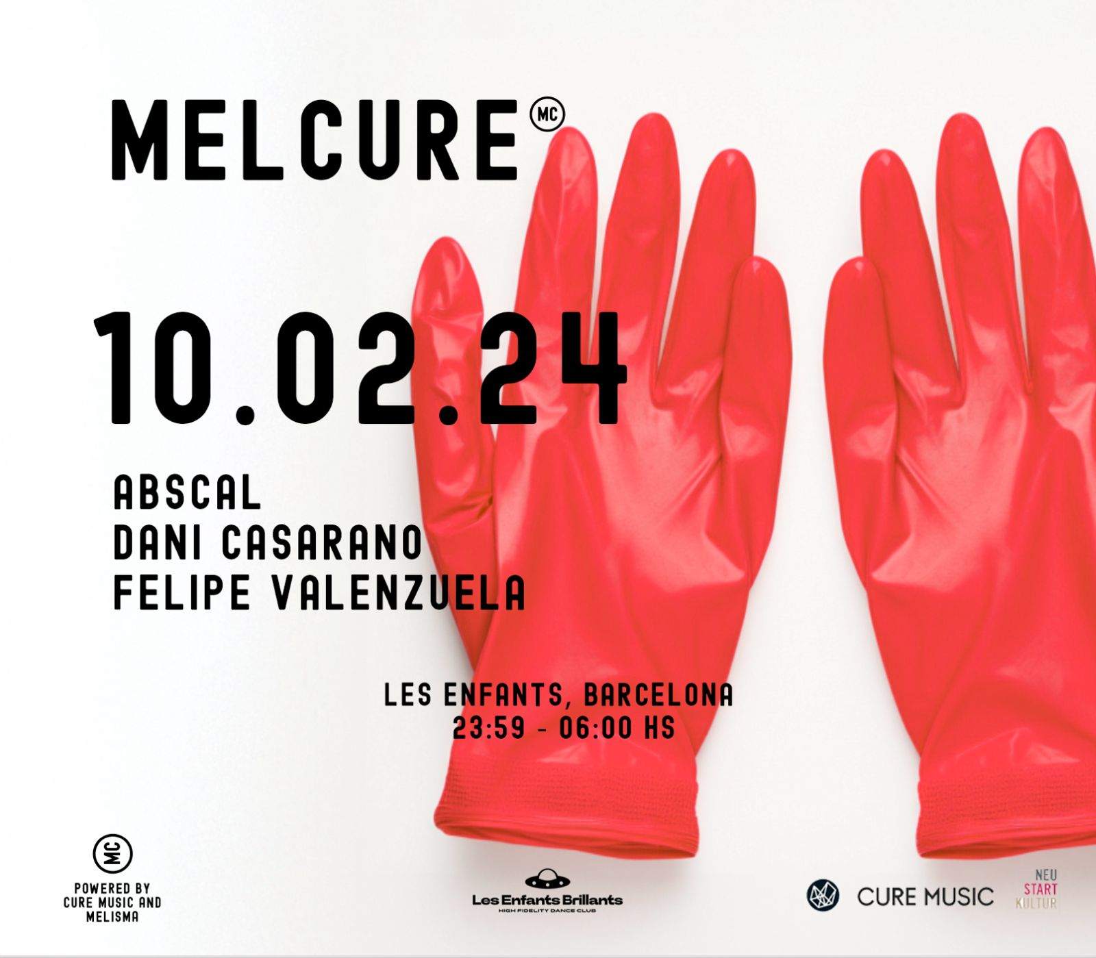 Melcure Showcase with Felipe Valenzuela, Dani Casarano, Abscal - フライヤー表