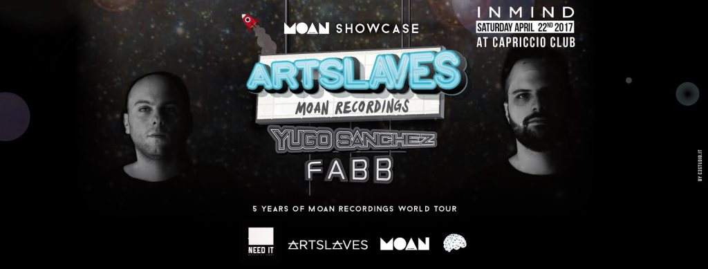 Inmind presents Moan Showcase with Artslaves, Yugo Sanchez & Fabb - フライヤー裏