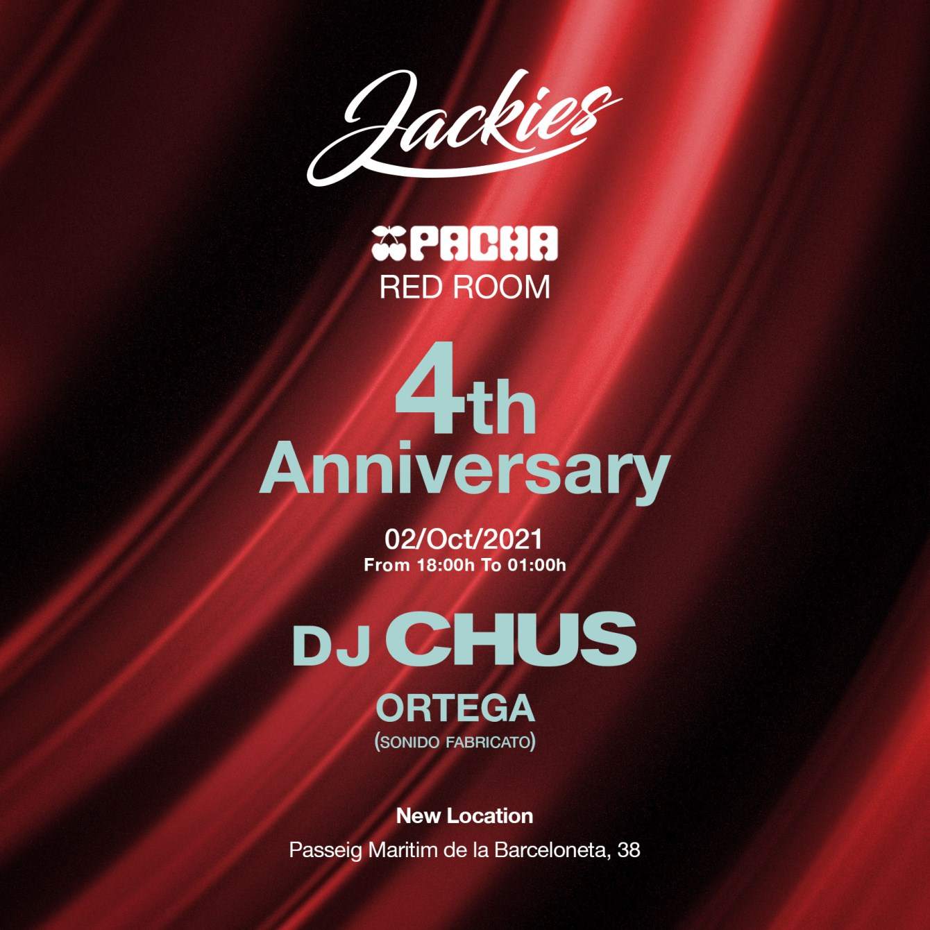 Jackies 4th Anniversary with Dj Chus at Red Room Pacha Barcelona - Página frontal