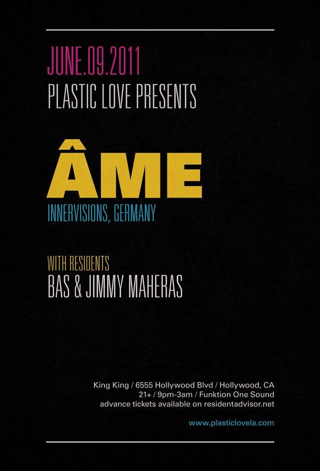 Plastic Love presents Âme with Residents Bas & Jimmy Maheras - Página frontal