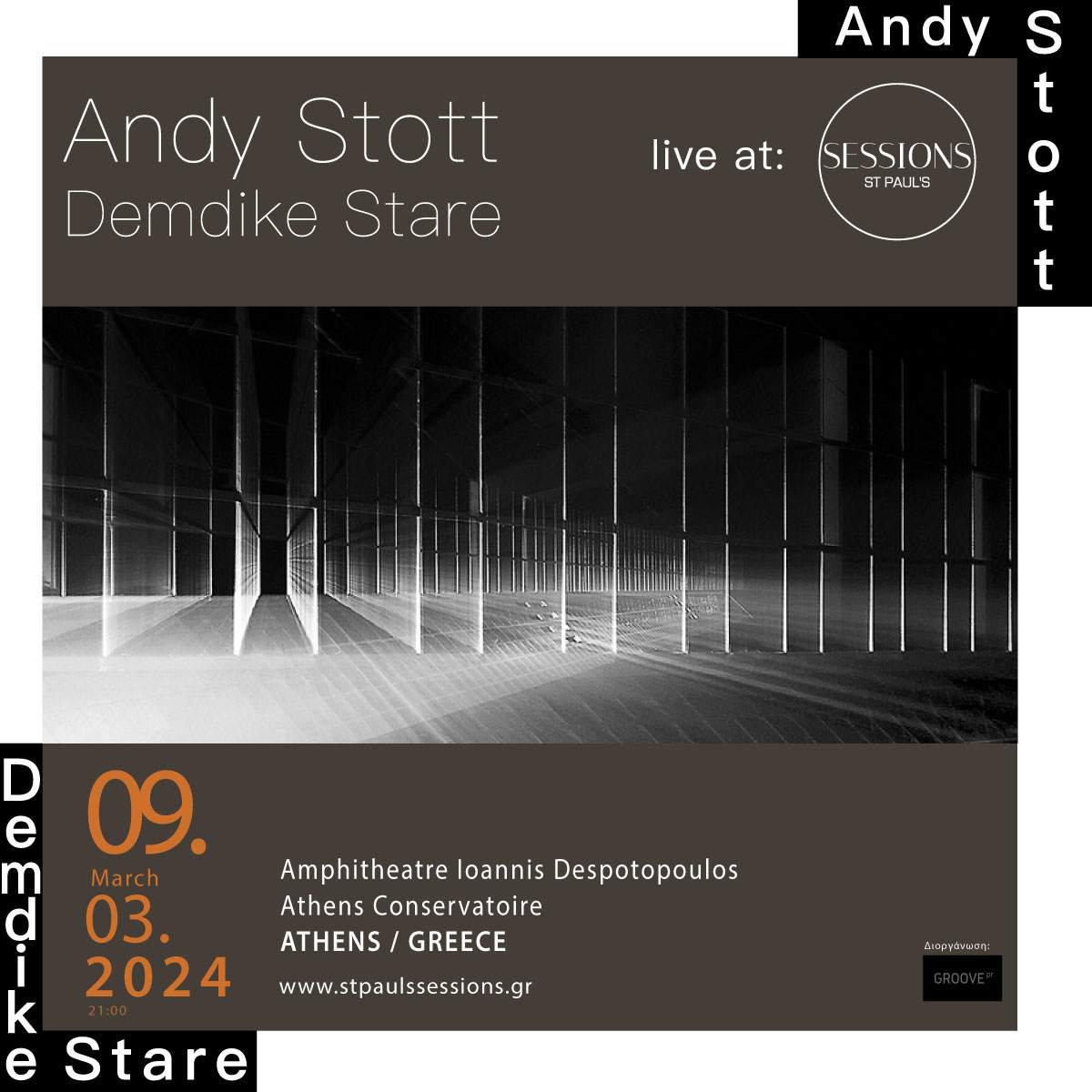 Andy Stott & Demdike Stare live at St Paul's Sessions 6 - フライヤー表