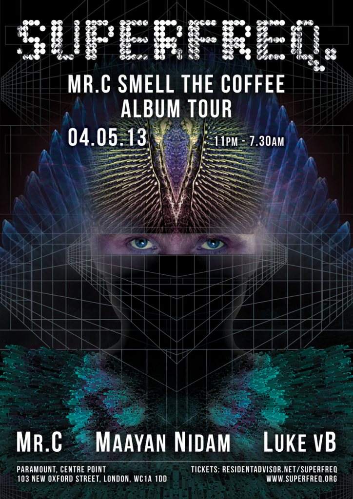 Superfreq ft Mr.C Smell The Coffee Album Tour - フライヤー表