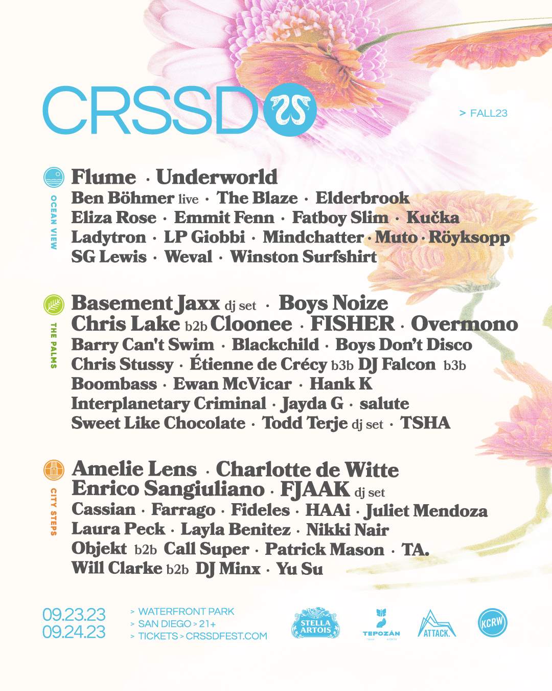 CRSSD Festival Fall '23 - フライヤー表