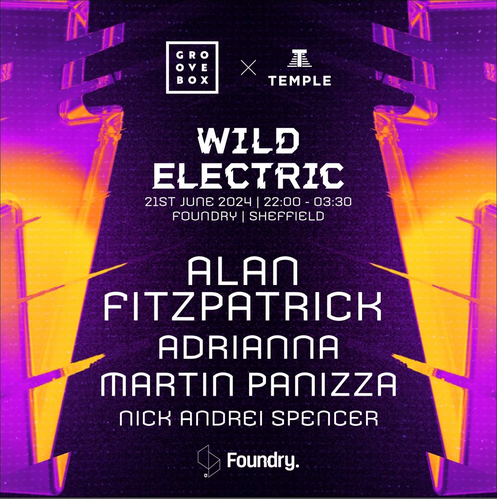 Groovebox X Temple: Wild Electric with Alan Fitzpatrick - フライヤー表