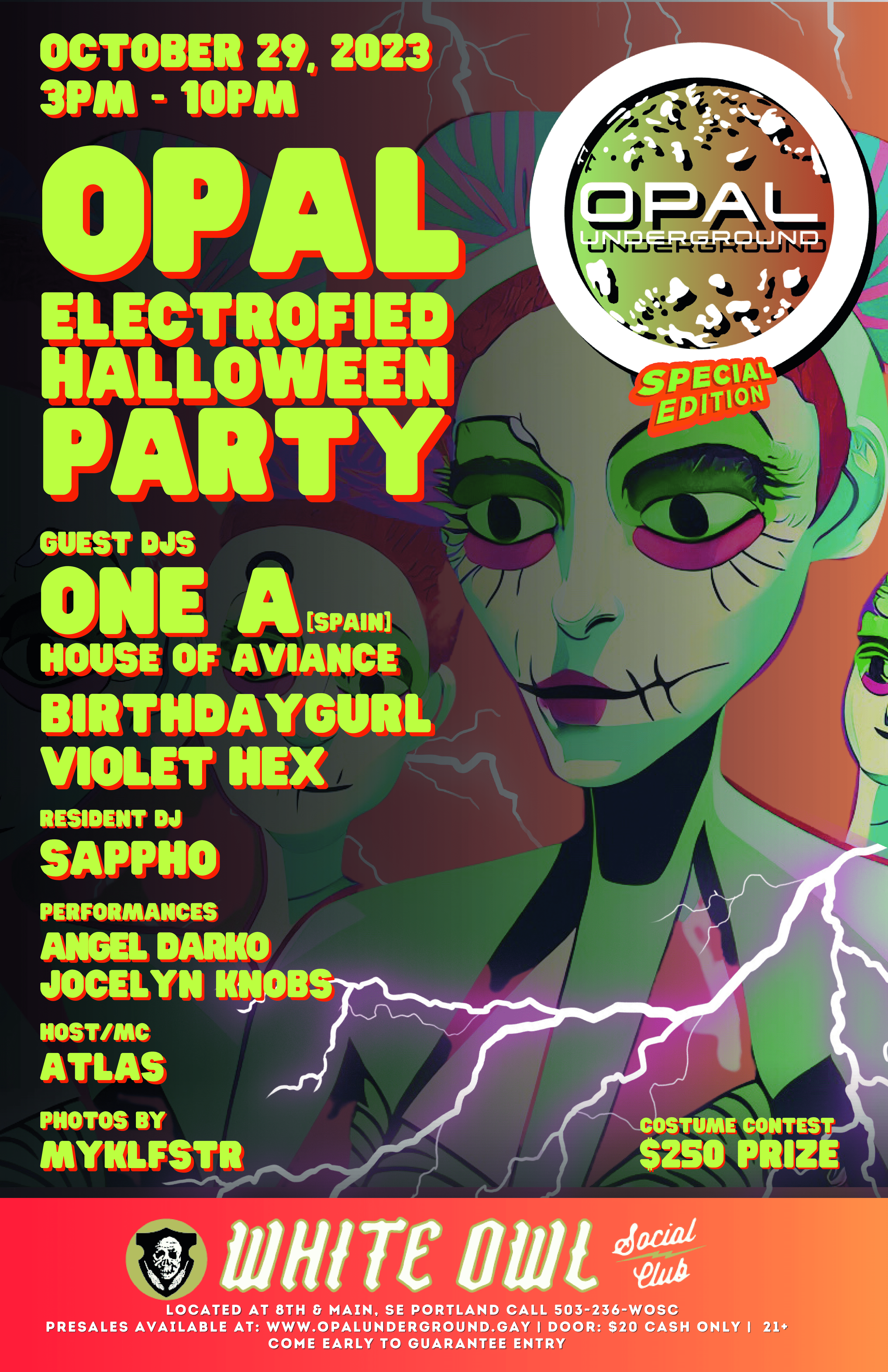 Electrofied Halloween LGBTQ+ Dance Party feat. One A from the House of Aviance - Página trasera