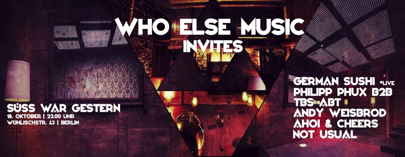 Who Else Music Invites - Página frontal