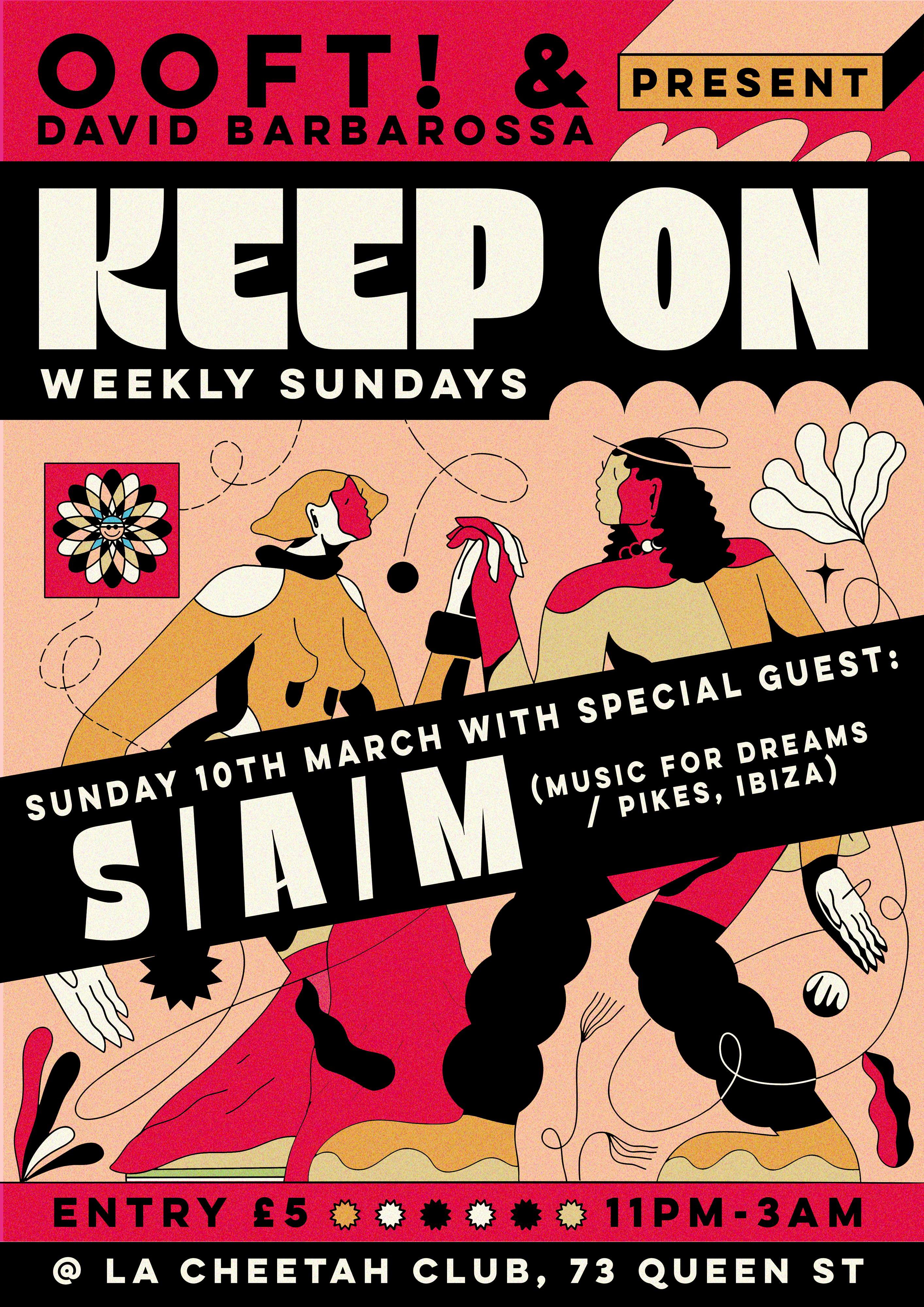 KEEP ON with guest S/A/M (Cafe Del Mar Ibiza) - フライヤー表