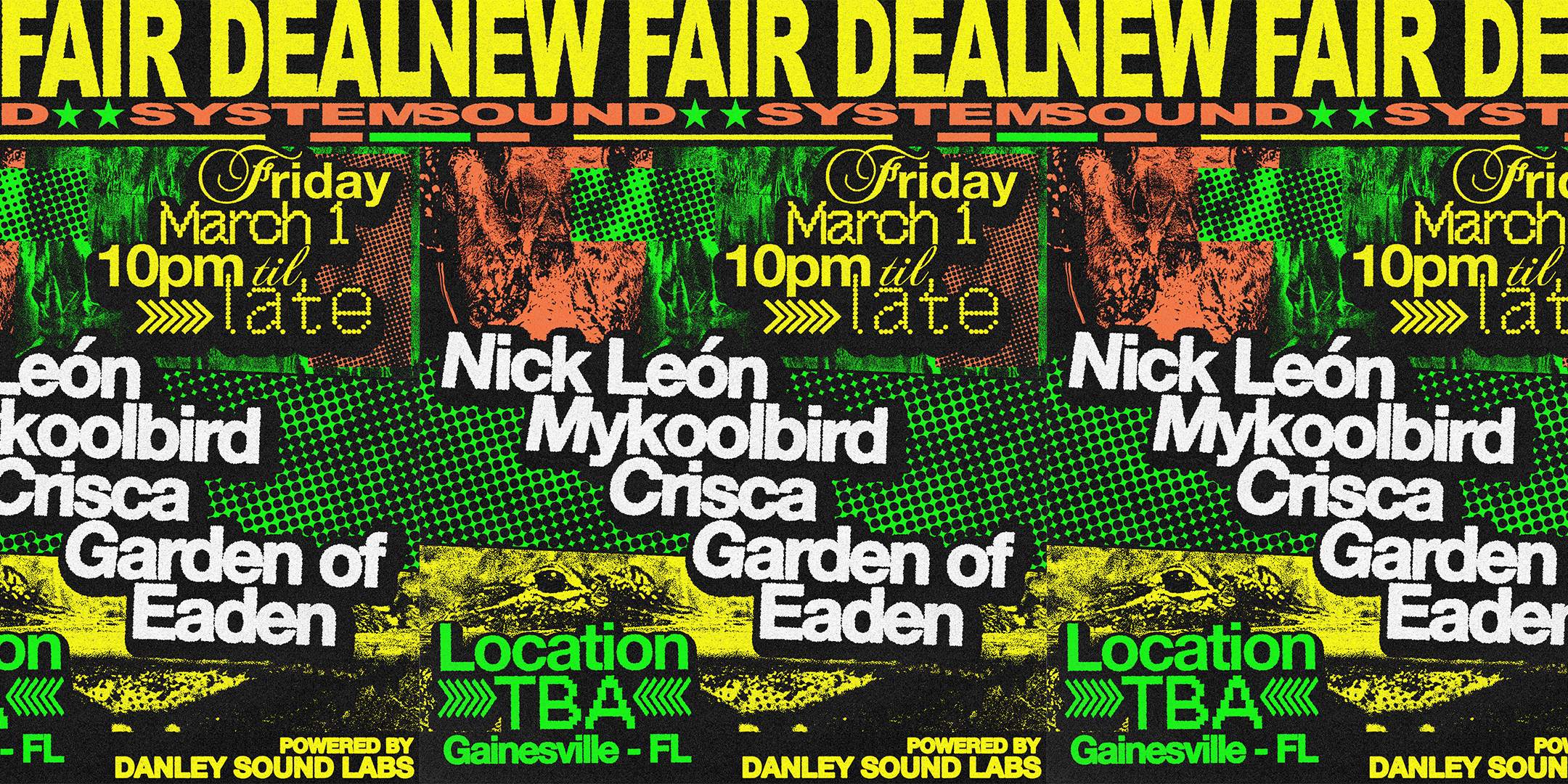 NFD Soundsystem: Nick León + Mykoolbird + Crisca + Garden of Eaden - フライヤー表