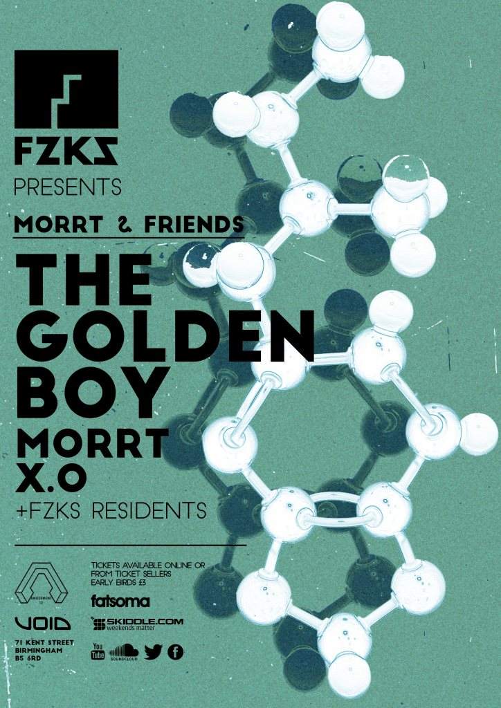 Fzks: presents Morrt & Friends with The Golden Boy - フライヤー表