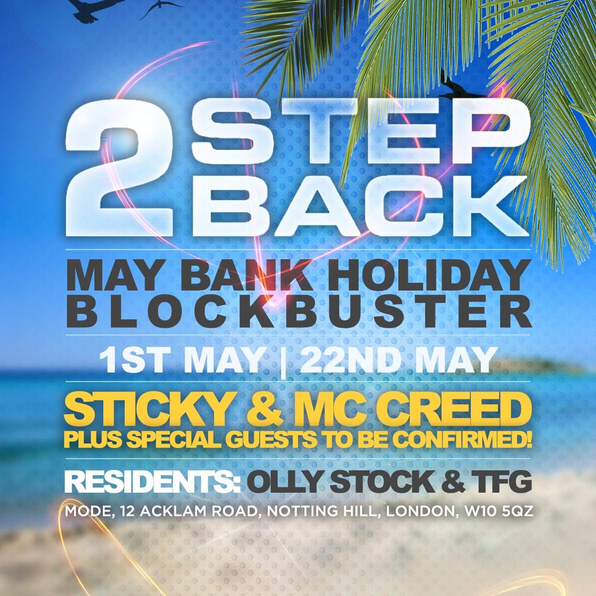 2 Step Back presents Sticky, MC Creed & Guests - フライヤー表