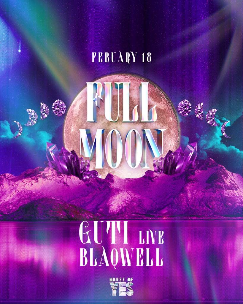 Guti (Live), Blaqwell - Full Moon Party - フライヤー表