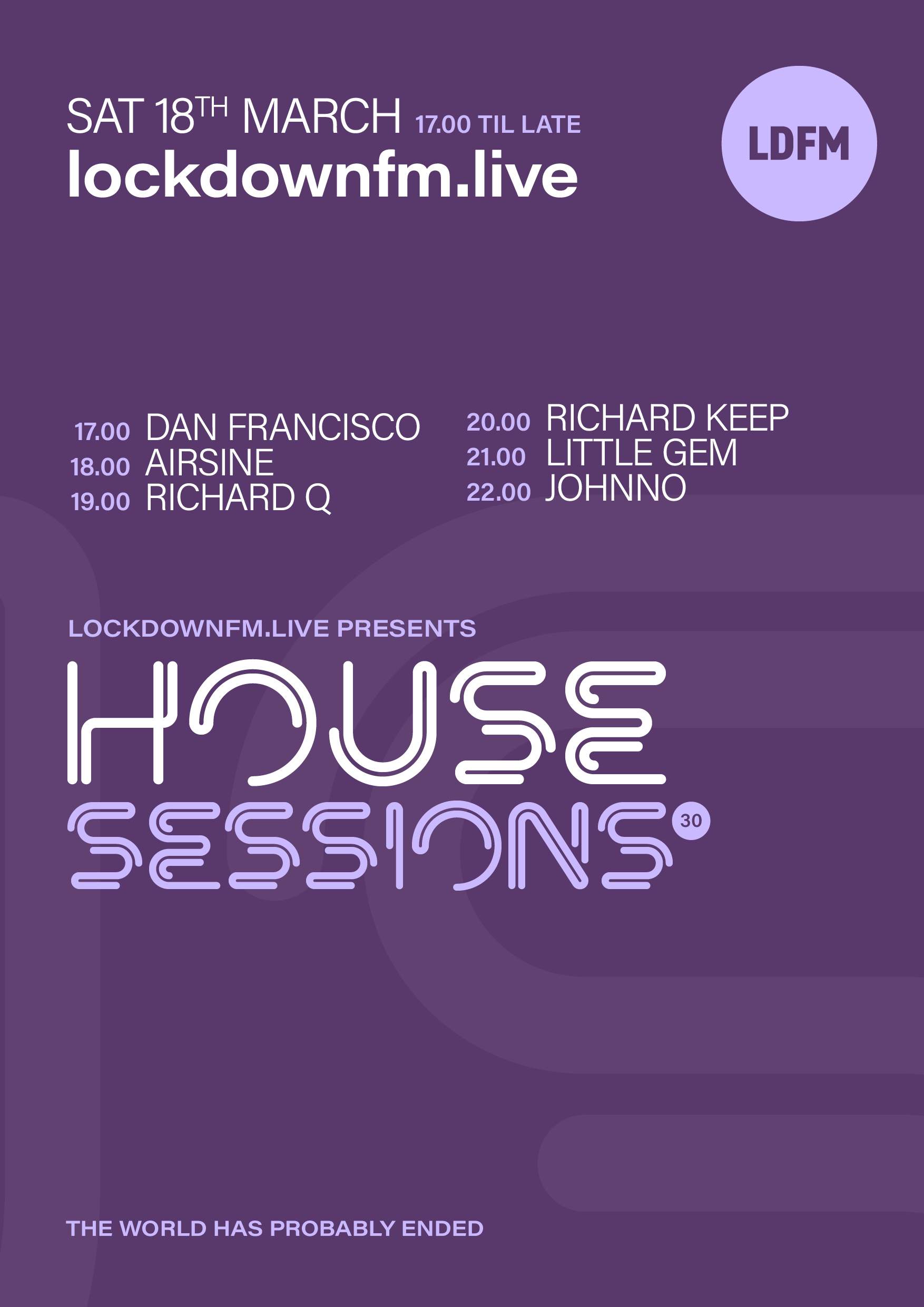 LDFM House Sessions 30 - フライヤー表