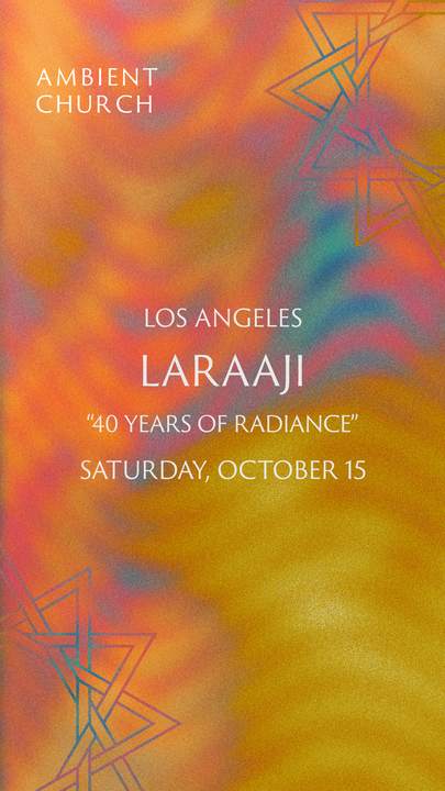 Ambient Church Los Angeles: Laraaji '40 Years of Radiance' - Página frontal