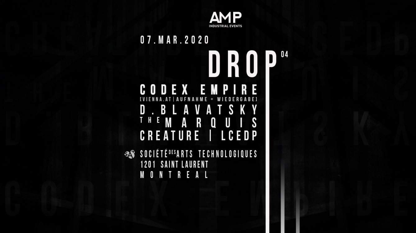 Drop [04]: Codex Empire, D.Blavatsky Invités - Guests [AMP] - フライヤー表