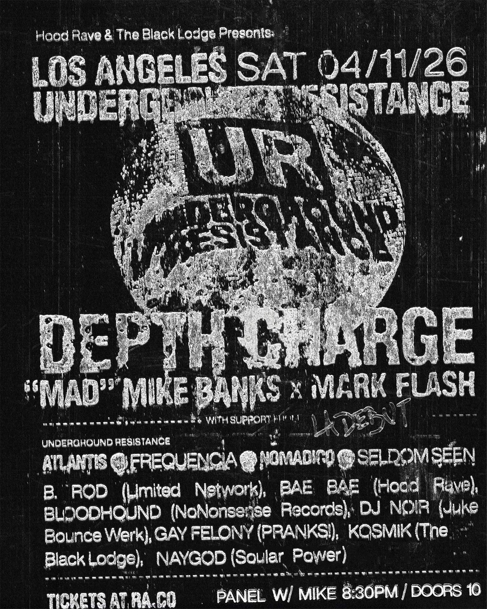 Underground Resistance x Hood Rave x Black Lodge: DEPTH CHARGE +