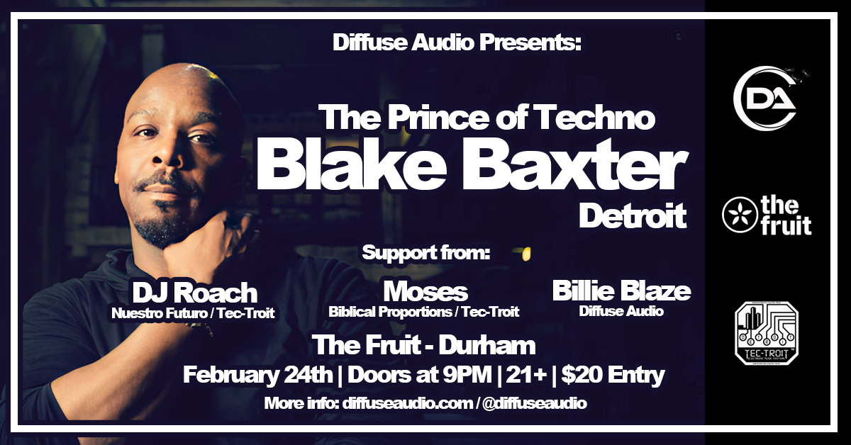 Diffuse Audio presents Blake Baxter + Friends - フライヤー表