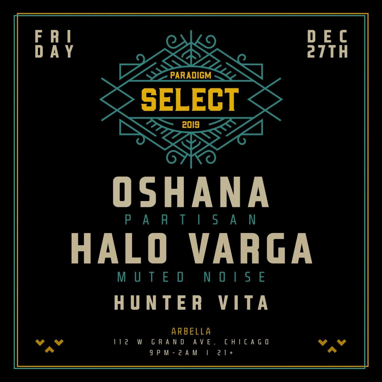 Paradigm Select presents Oshana, Halo Varga, Hunter Vita - Página frontal