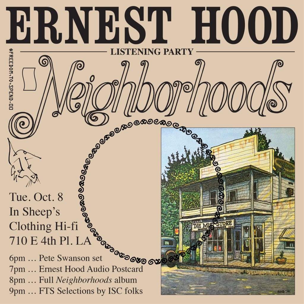 Ernest Hood Neighborhoods Listening Party - フライヤー表