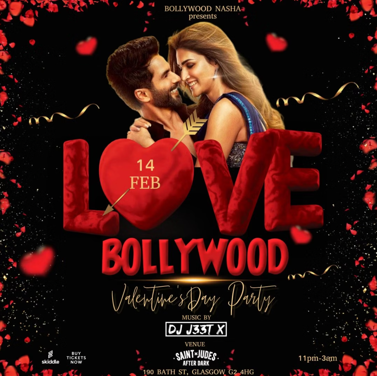 Love Bollywood: Valentine's Day Party - フライヤー表