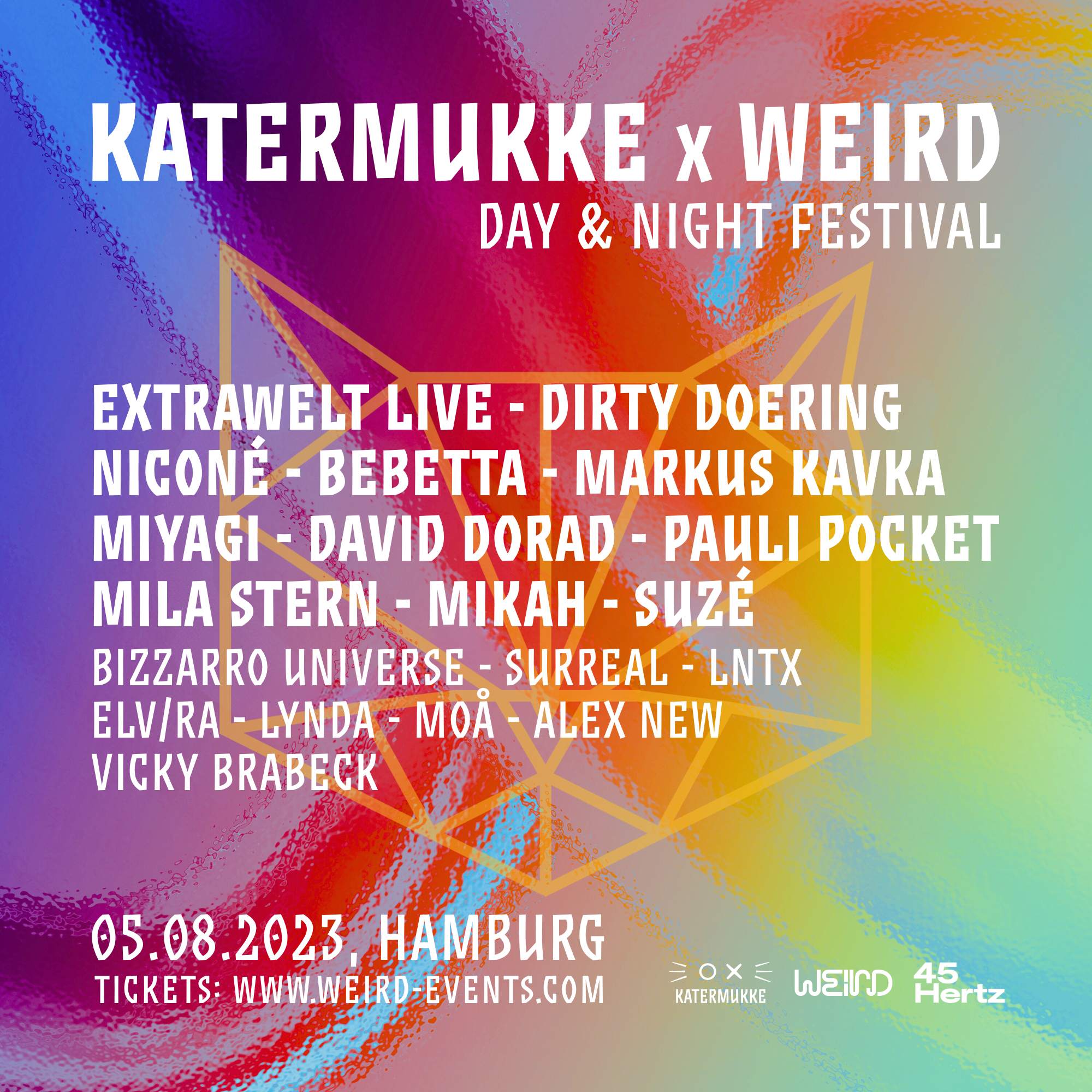 Katermukke x WEIRD Day & Night Festival - フライヤー表