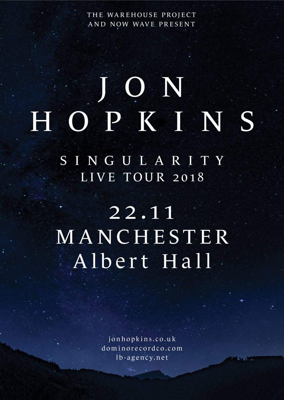 Jon Hopkins - Singularity Live Tour 2018 - Página frontal