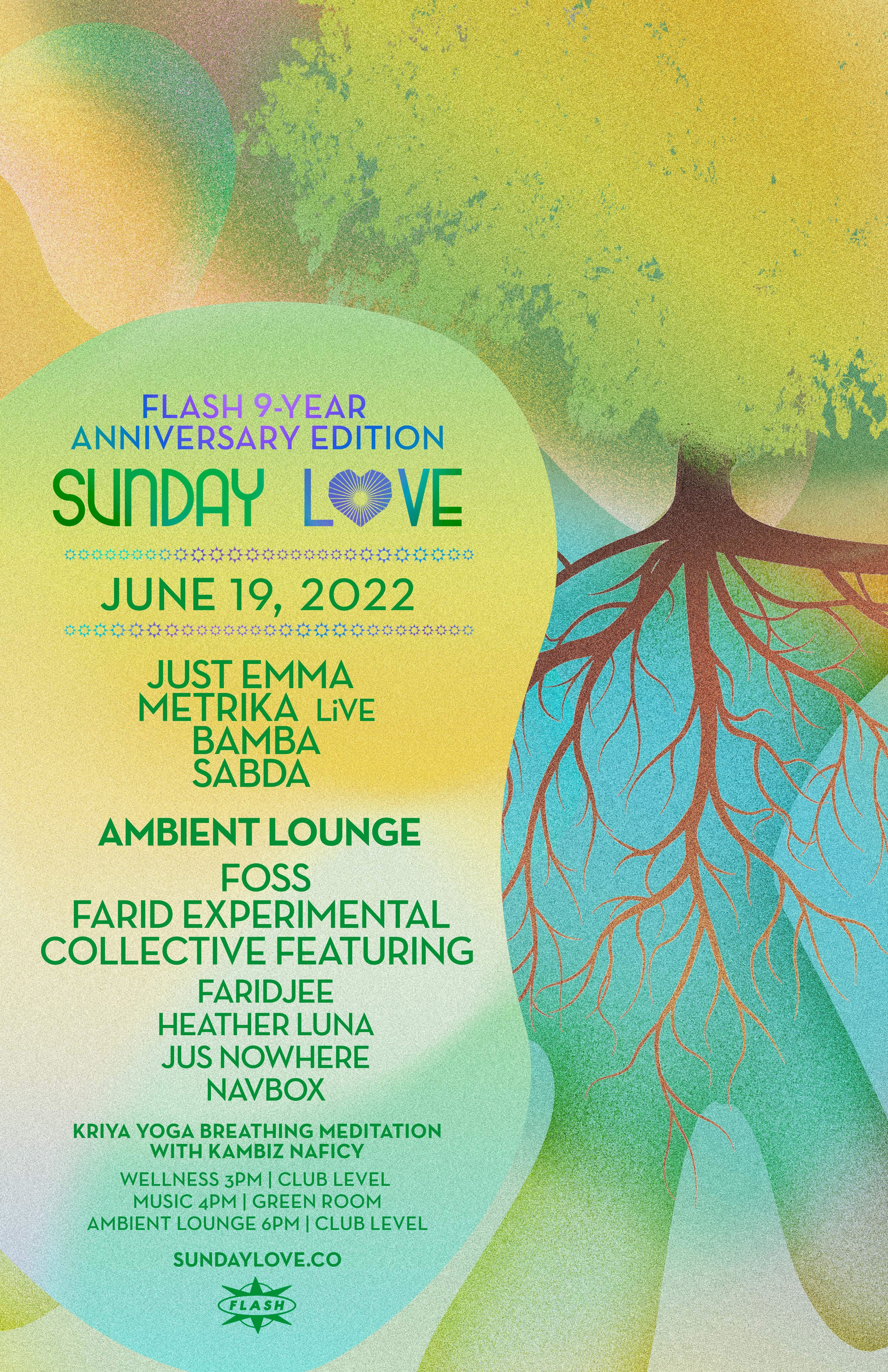 9 Year Anniversary Weekend: Sunday Love Father's Day - Juneteenth: Just Emma - Metrika LiVE  - フライヤー表
