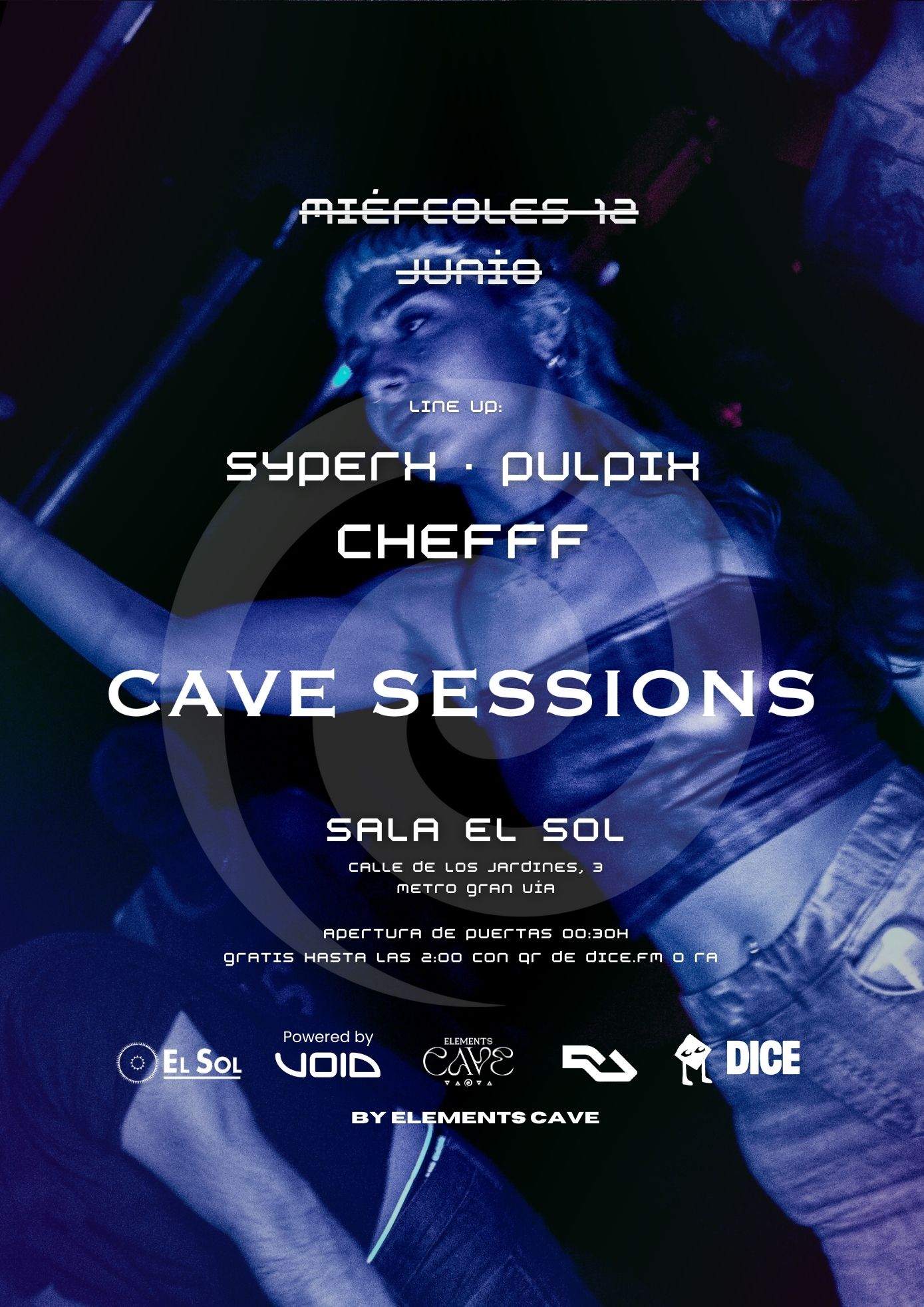 Cave Sessions by EC: Entrada gratis hasta las 2:00 con RA - Página frontal