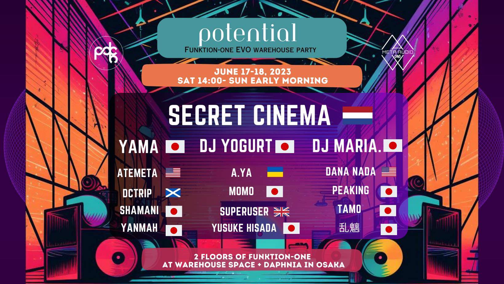 POTENTIAL -Funktion-One EVO Sound Warehouse Party Feat