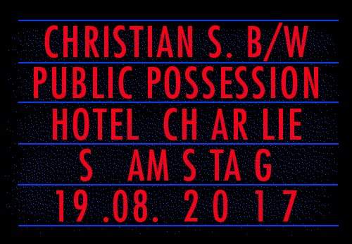 Hotel: Christian S. b/w Public Possession - フライヤー表