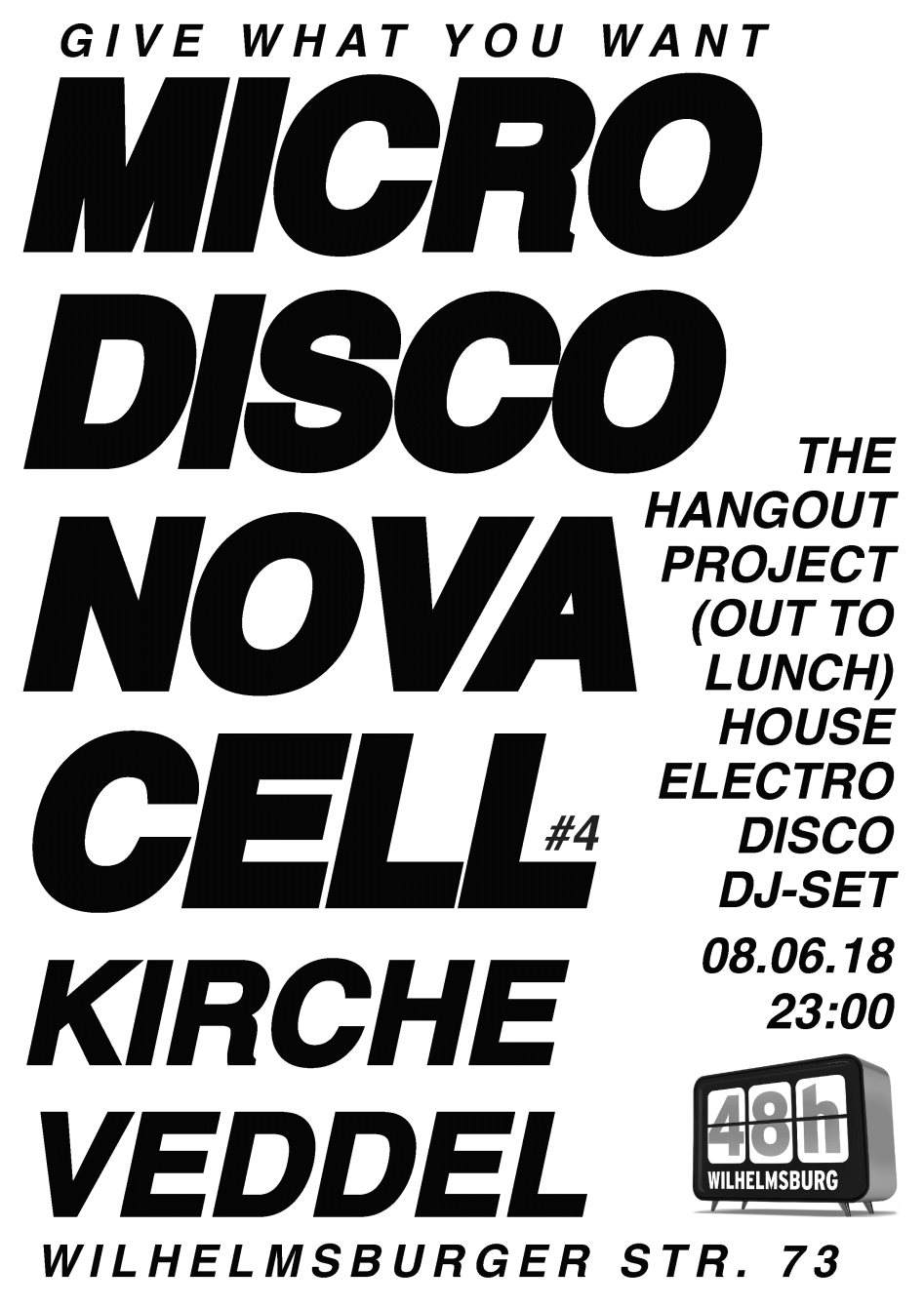 Nova Cell 4: House Music in the Sacristy - フライヤー表