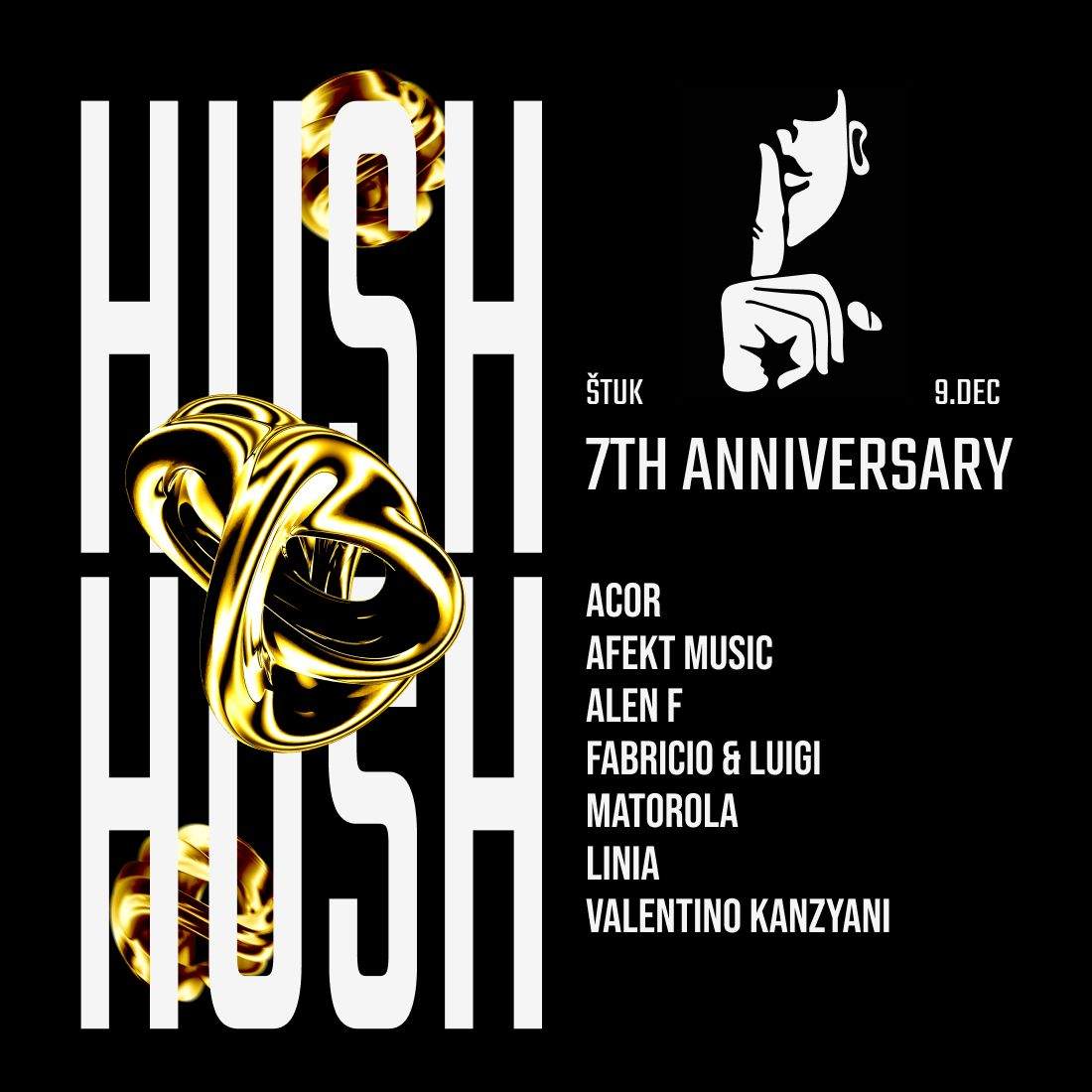 HushHush 7th Anniversary - フライヤー表