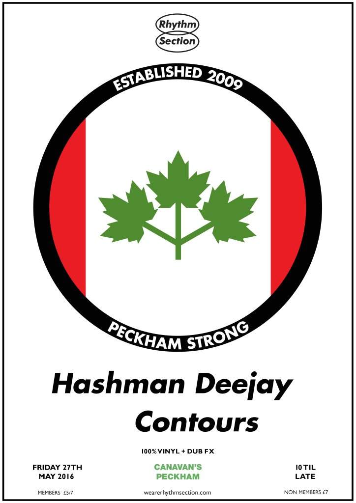 Rhythm Section with Hashman Deejay & Contours at Canavan's Peckham Pool ...