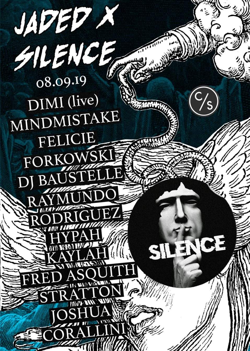 Jaded x Silence: Dimi, Mindmistake, Felicie, Forkowski, DJ Baustelle - Página trasera