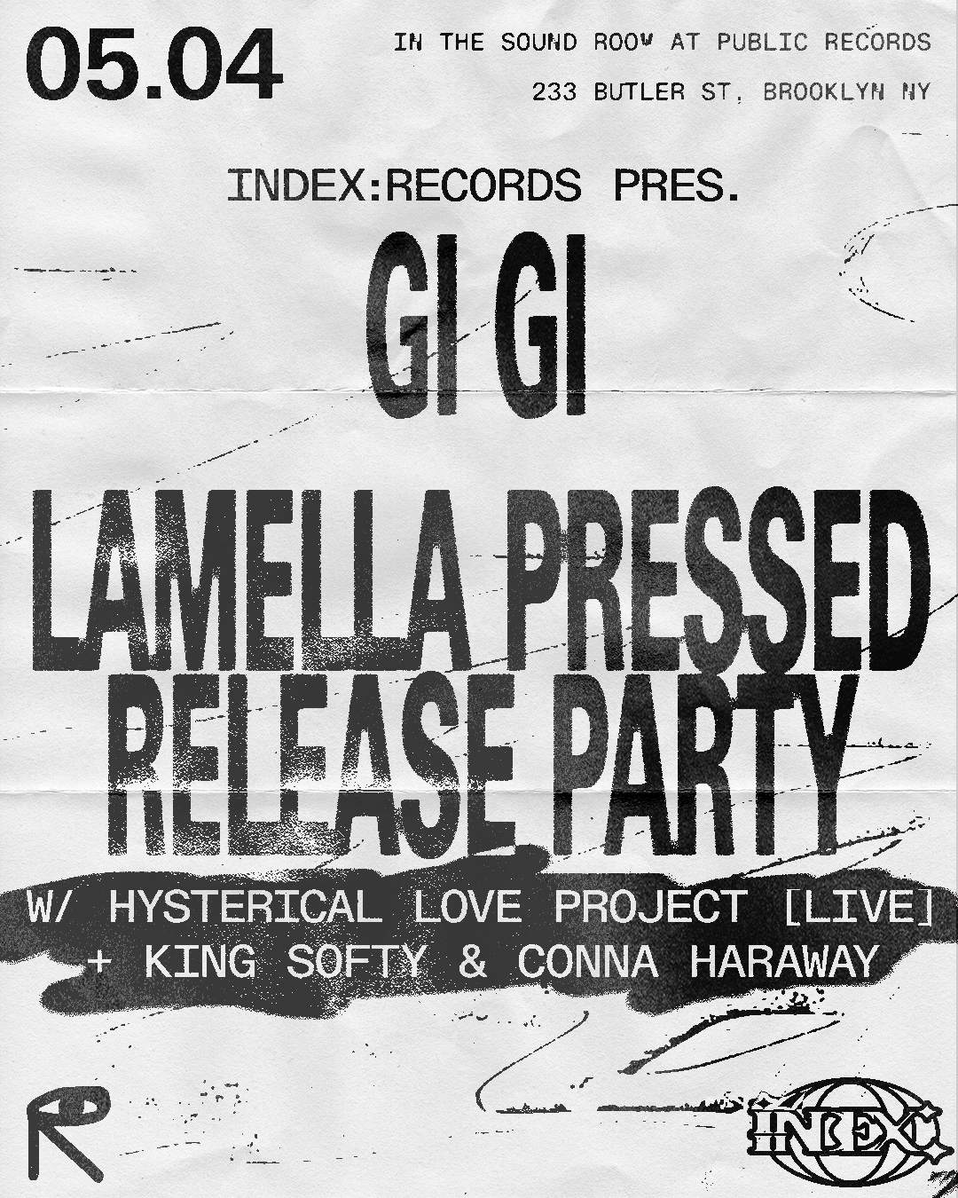 Gi Gi + Hysterical Love Project + King Softy & Conna Haraway - フライヤー表