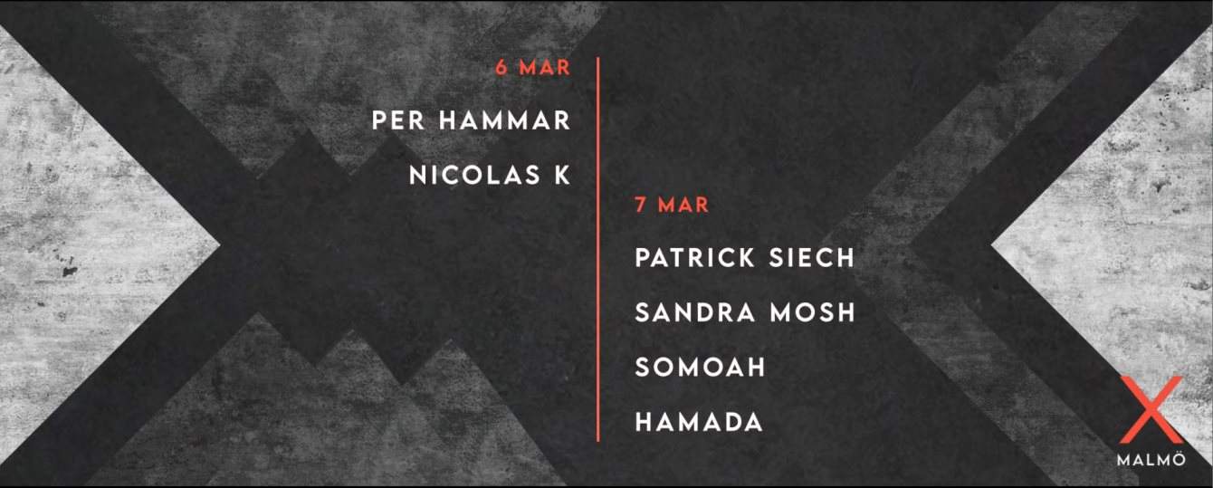 X - Patrick Siech, Sandra Mosh, Somoah & Hamada - Página frontal