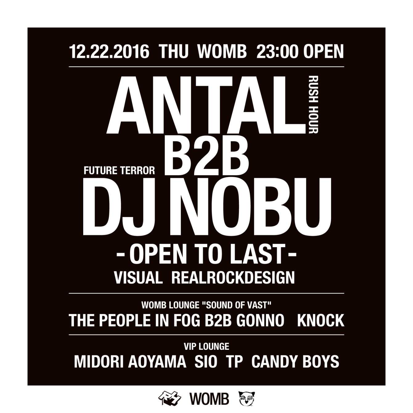 Antal B2B DJ Nobu -Open to Last- - フライヤー表