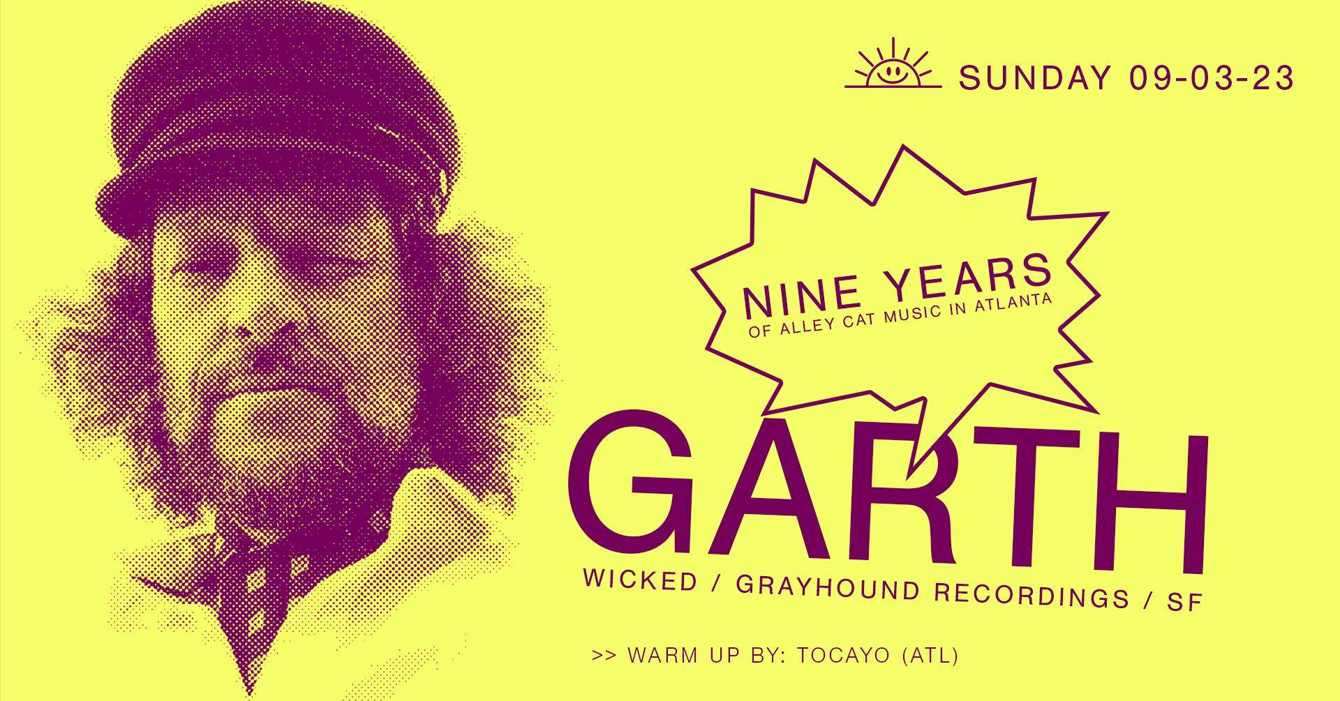 Alley Cat Music: DJ Garth - フライヤー表